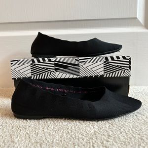 Sketchers Black Flats - Cleo (Bewitch) Size 9 with Air Cooled Memory Foam